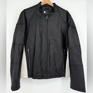 Street‎ Legal Men's Black Wilsons Genuine Leather Motorcycle Moto Jacket Size M